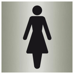 Pictogramme toilettes femmes finition métal