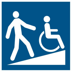 Picto rampe d'accès pour handicapés PMR