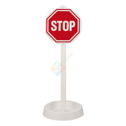 Poteau PVC sur socle terrasse pour signalétique
