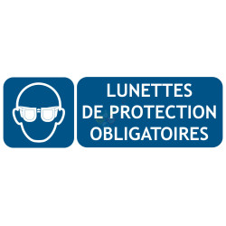 Panneau lunettes de protection obligatoires