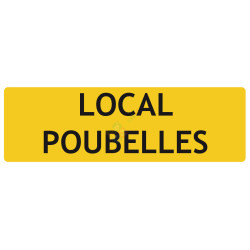 Local poubelles panneau de localisation