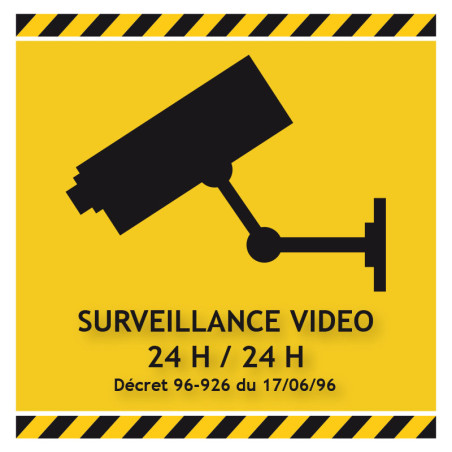 Panneau surveillance vidéo 24/24