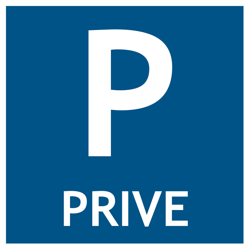 PANNEAU OU ADHESIF PARKING PRIVE - AVEC UN FORMAT 150X210MM
