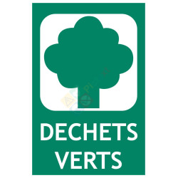 Panneau tri sélectif déchets verts