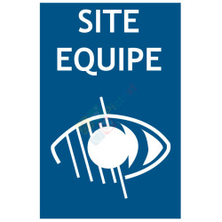 Panneau site équipé pour malvoyants