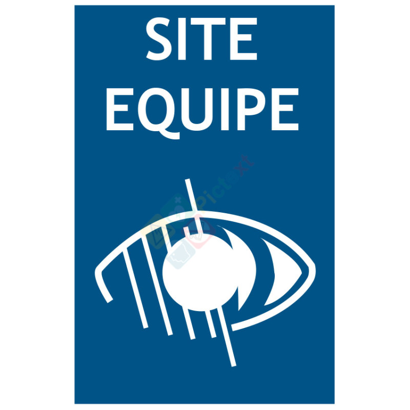 Panneau site équipé pour malvoyants