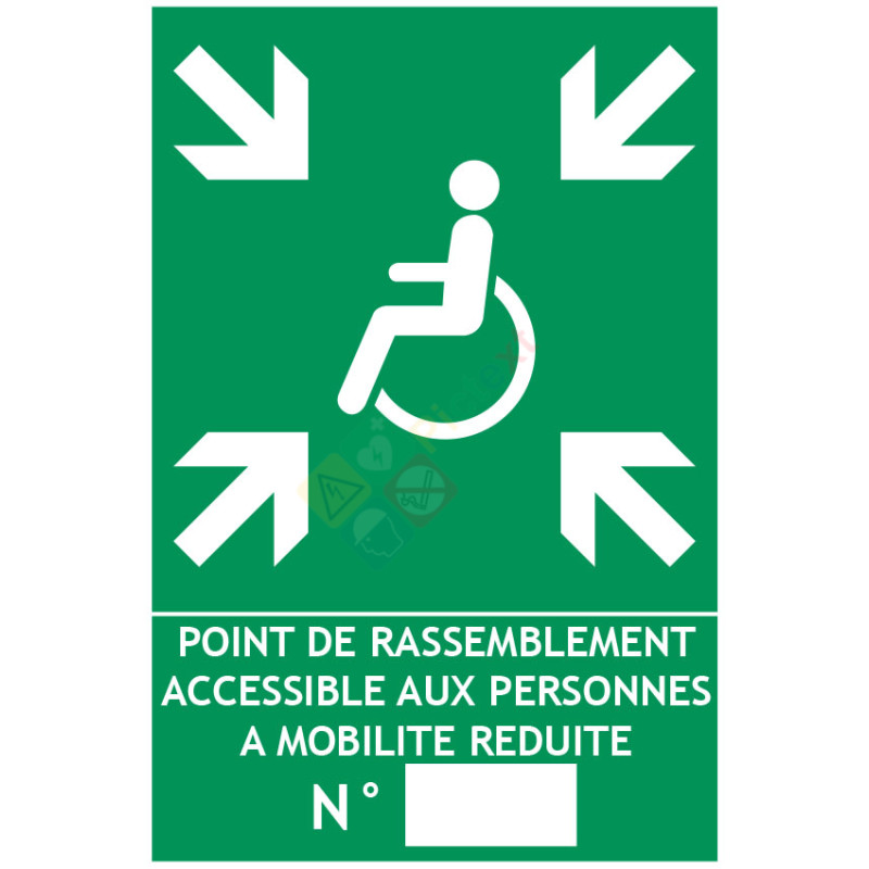 Point de rassemblement PMR à personnaliser Point de rassemblement PMR à personnaliser