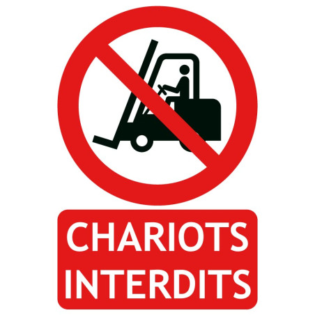 Panneau chariots interdits