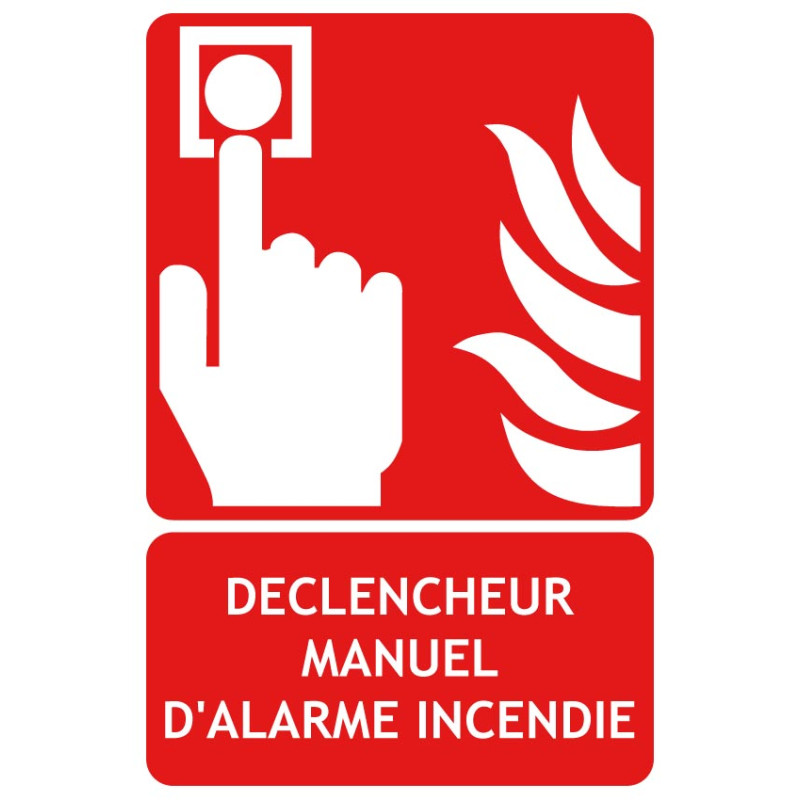 Panneau signalétique déclencheur manuel d'alarme incendie DM