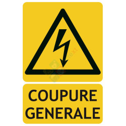 Panneau coupure générale électrique ISO7010