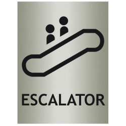 Panneau Escalator avec picto ISO70001 métal