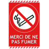 Panneau merci de ne pas fumer gamme laser