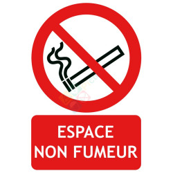 Panneau espace non fumeur iso7010