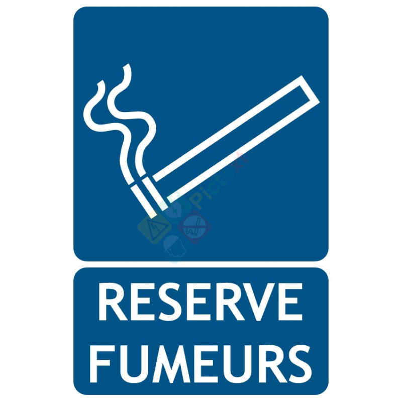 Panneau réservé fumeurs picto ISO7010 Panneau réservé fumeurs picto ISO7010