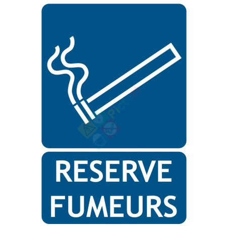 Panneau réservé fumeurs picto ISO7010