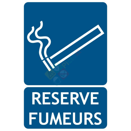 Panneau réservé fumeurs picto ISO7010