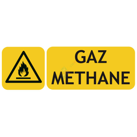 Panneau danger gaz méthane picto iso7010