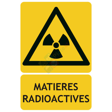 Panneau danger matières radioactives picto iso7010