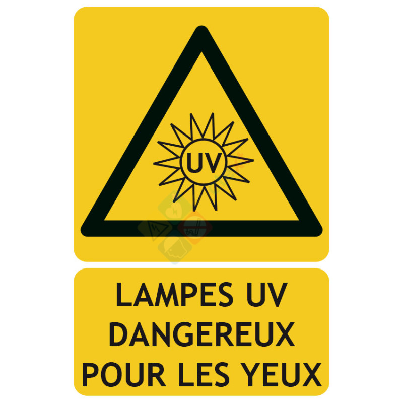 Panneau danger lampes UV