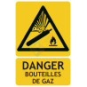 Panneau danger bouteilles de gaz