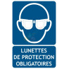 Panneau port des lunettes de protection obligatoire