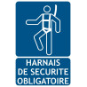 Panneau port du harnais de sécurité obligatoire