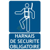 Panneau port du harnais de sécurité obligatoire