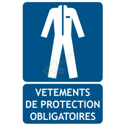 Panneau vêtements de protection obligatoires