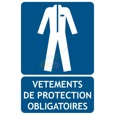 Panneau vêtements de protection obligatoires