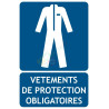 Panneau vêtements de protection obligatoires