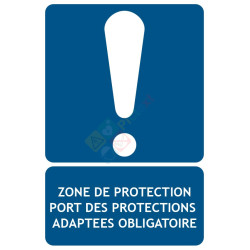 Panneau port de protections adaptées obligatoire