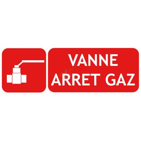 Panneau vanne arrêt gaz