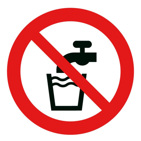Picto interdiction de boire eau non potable