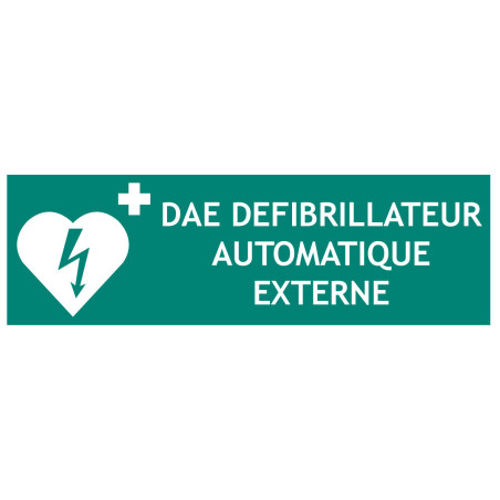 Panneau DAE défibrillateur automatique externe