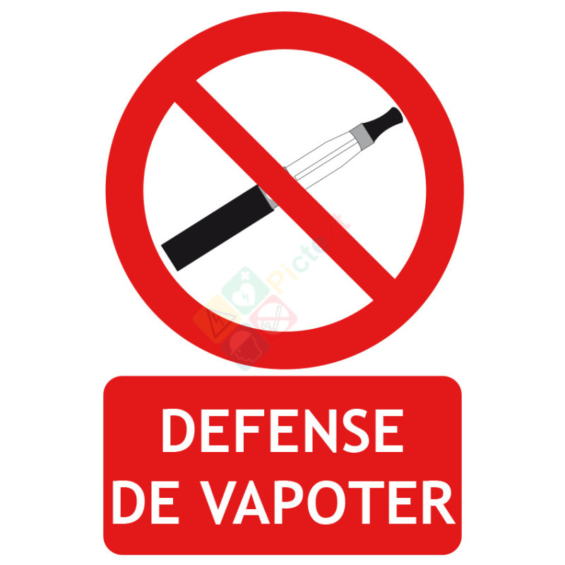 Panneau défense de vapoter Panneau défense de vapoter
