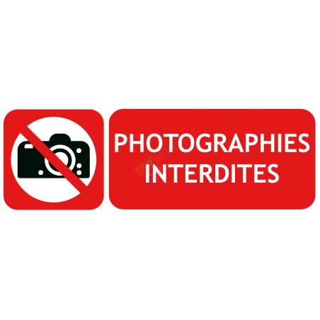 Panneau photographies interdites