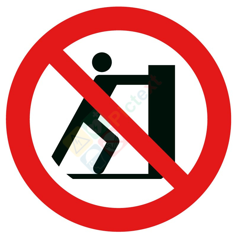 Picto interdit de pousser Picto interdit de pousser