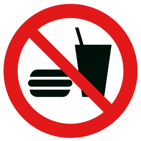 Picto interdiction de boire ou de manger