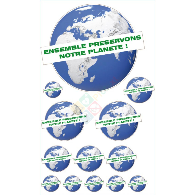 Sticker autocollant préservons la planète ! Sticker autocollant préservons la planète !