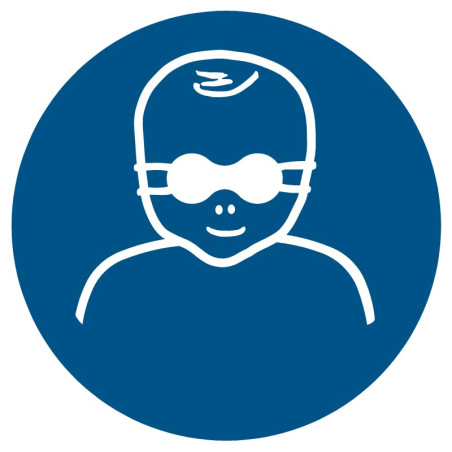 Picto protection opaque des yeux obligatoire pour les enfants en bas âge