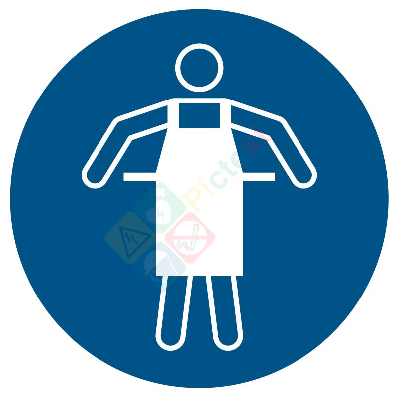 Picto tablier de protection obligatoire Picto tablier de protection obligatoire