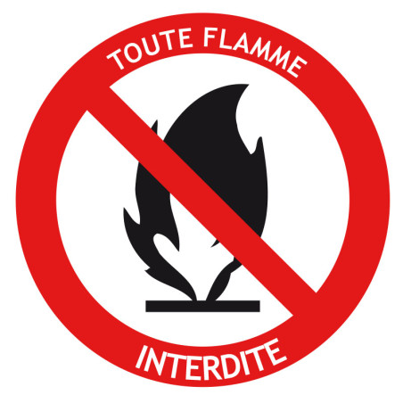 Pictogramme toutes flammes interdites