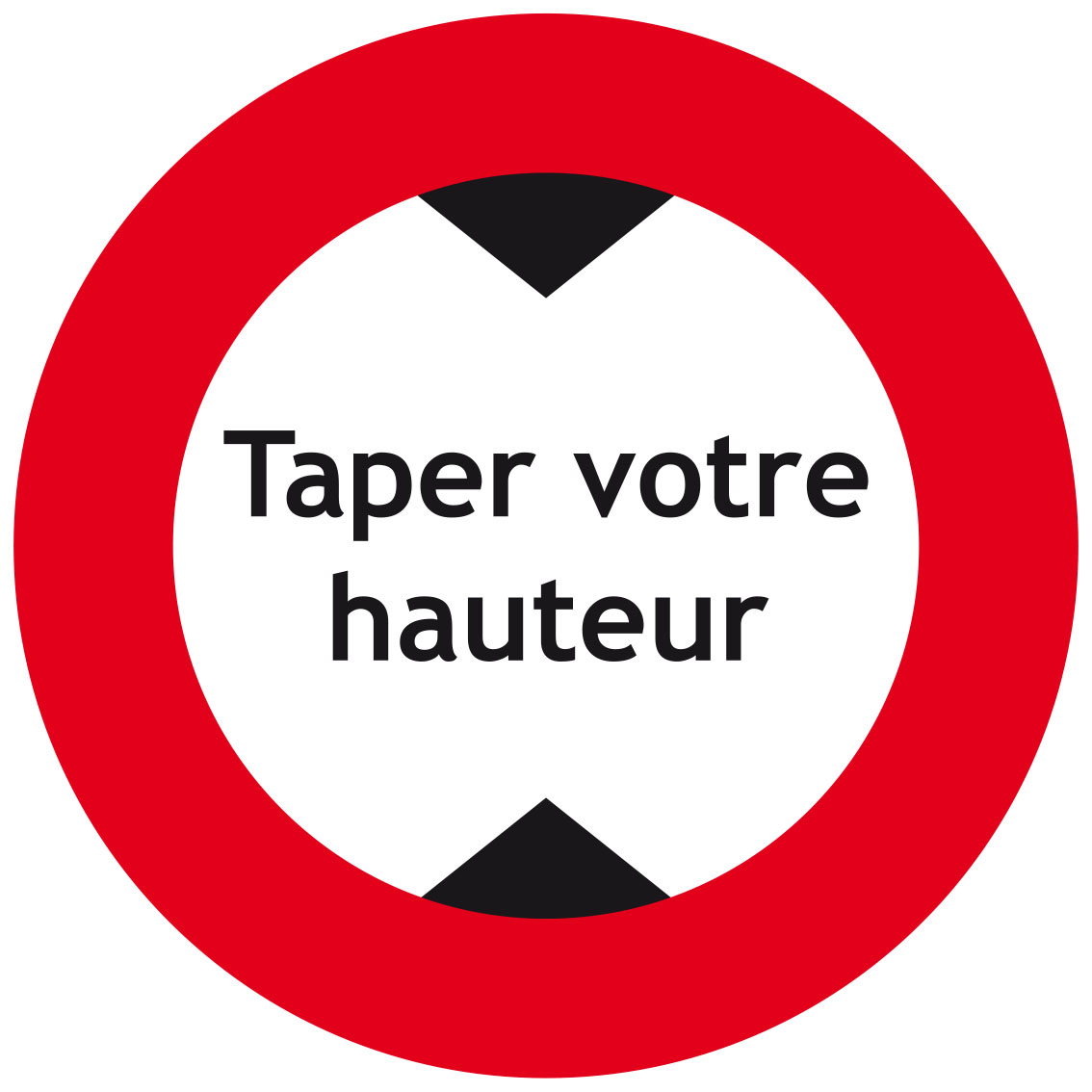 Panneau Interdit Au Public A Imprimer Gratuit Panneau hauteur limitée à personnaliser pour les circulations privées