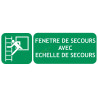 Panneau fenêtre de secours avec échelle de secours