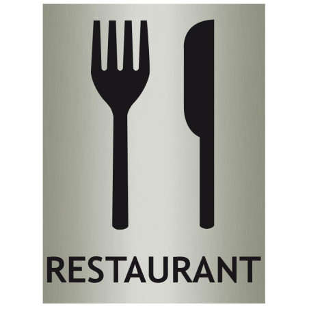 Panneau restaurant picto ISO70001 et désignation