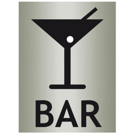 Panneau bar avec picto ISO70001