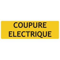 Coupure électrique panneau de localisation