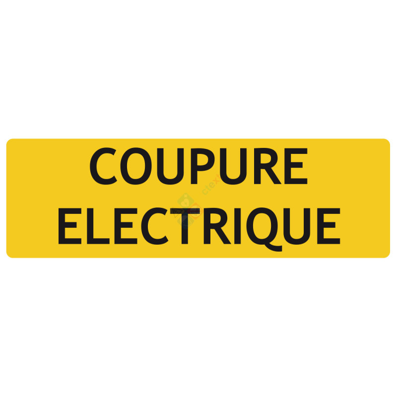 Coupure électrique panneau de localisation Coupure électrique panneau de localisation