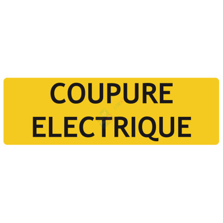 Coupure électrique panneau de localisation