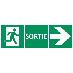 Panneau triptyque sortie à droite